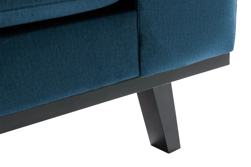 Copenhagen 6-seters L-formet Hjørnesofa i Fløyel - Blå - Møbler - Sofaer - Hjørnesofa