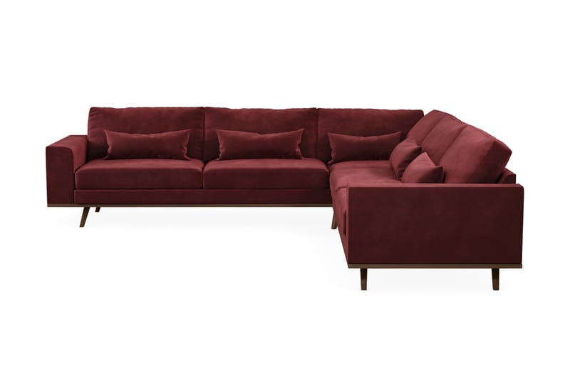Copenhagen 6-seters L-formet Hjørnesofa i Fløyel - Lilla - Møbler - Sofaer - Hjørnesofa