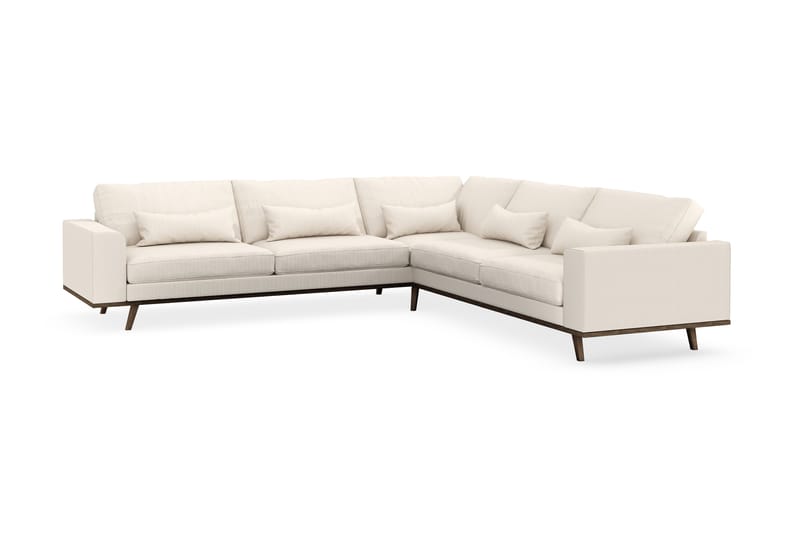 Copenhagen 6-seters L-formet Hjørnesofa i Manchester - Beige - Møbler - Sofaer - Hjørnesofa