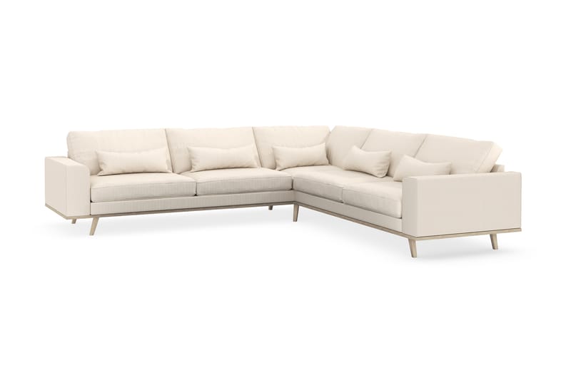 Copenhagen 6-seters L-formet Hjørnesofa i Manchester - Beige - Møbler - Sofaer - Hjørnesofa