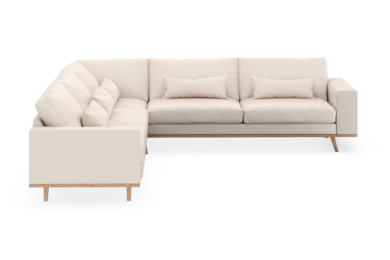Copenhagen 6-seters L-formet Hjørnesofa i Manchester - Beige - Møbler - Sofaer - Hjørnesofa