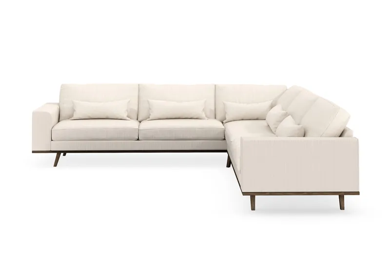 Copenhagen 6-seters L-formet Hjørnesofa i Manchester - Beige - Møbler - Sofaer - Hjørnesofa