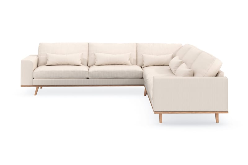 Copenhagen 6-seters L-formet Hjørnesofa i Manchester - Beige - Møbler - Sofaer - Hjørnesofa