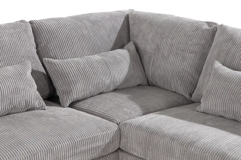 Copenhagen 6-seters L-formet Hjørnesofa i Manchester - Lys grå - Møbler - Sofaer - Hjørnesofa