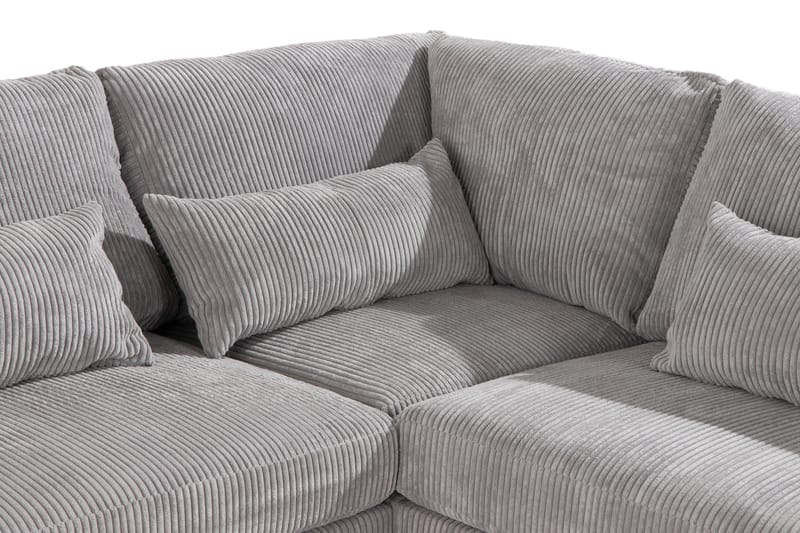 Copenhagen 6-seters L-formet Hjørnesofa i Manchester - Lys grå - Møbler - Sofaer - Hjørnesofa