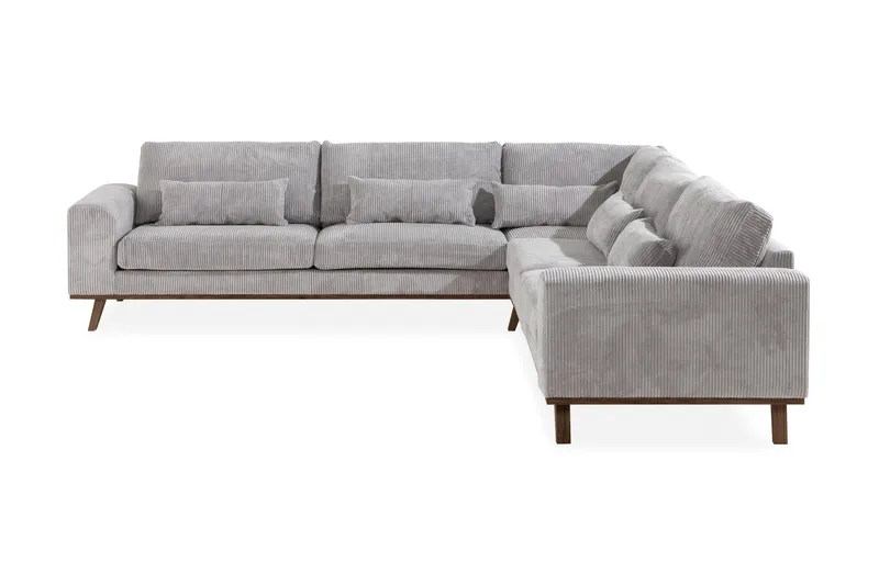 Copenhagen 6-seters L-formet Hjørnesofa i Manchester, Lys grå