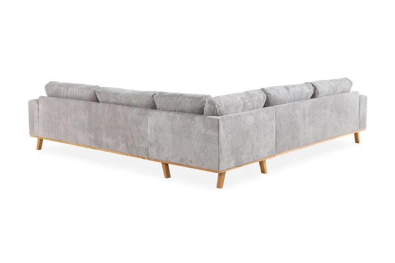 Copenhagen 6-seters L-formet Hjørnesofa i Manchester - Lys grå - Møbler - Sofaer - Hjørnesofa