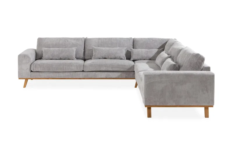 Copenhagen 6-seters L-formet Hjørnesofa i Manchester - Lys grå - Møbler - Sofaer - Hjørnesofa