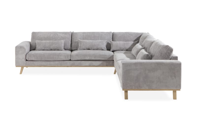 Copenhagen 6-seters L-formet Hjørnesofa i Manchester - Lys grå - Møbler - Sofaer - Hjørnesofa