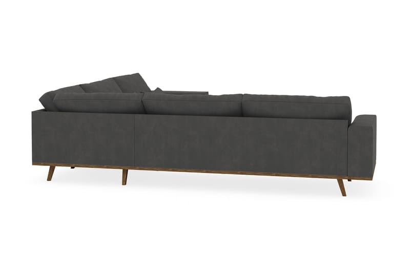 Copenhagen 6-seters L-formet Hjørnesofa i Manchester - Mørk grå - Møbler - Sofaer - Hjørnesofa