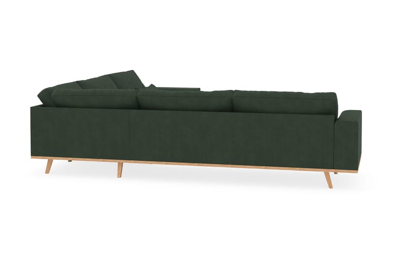 Copenhagen 6-seters L-formet Hjørnesofa i Manchester - Mørk grønn - Møbler - Sofaer - Hjørnesofa