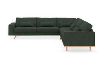 Copenhagen 6-seters L-formet Hjørnesofa i Manchester - Mørk grønn - Møbler - Sofaer - Hjørnesofa