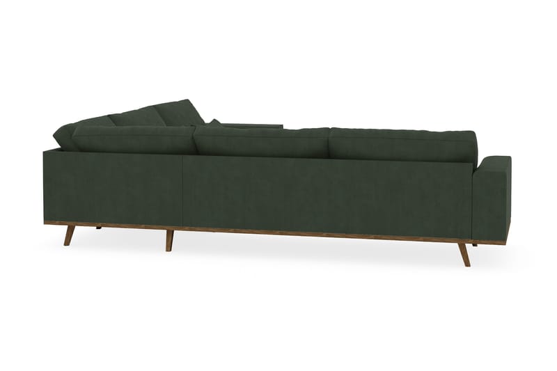 Copenhagen 6-seters L-formet Hjørnesofa i Manchester - Mørk grønn - Møbler - Sofaer - Hjørnesofa