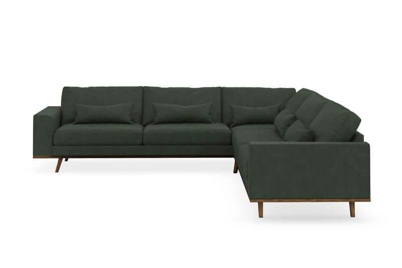 Copenhagen 6-seters L-formet Hjørnesofa i Manchester - Mørk grønn - Møbler - Sofaer - Hjørnesofa