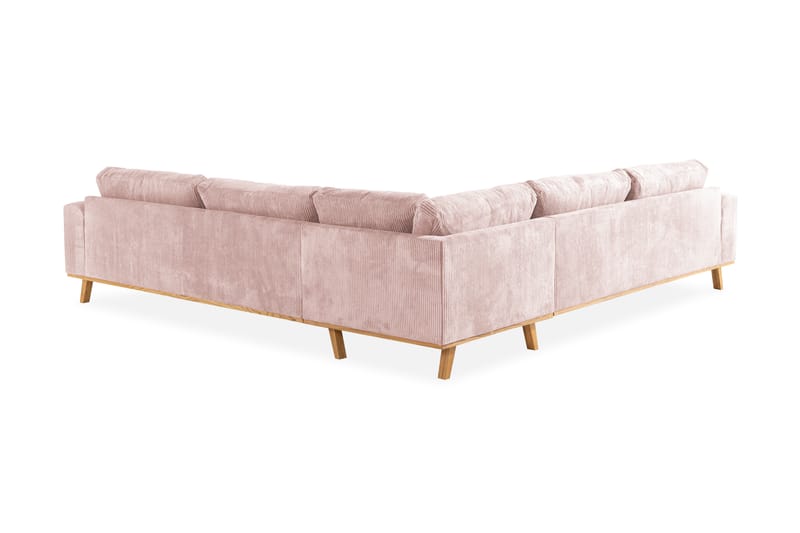 Copenhagen 6-seters L-formet Hjørnesofa i Manchester - Rosa - Møbler - Sofaer - Hjørnesofa