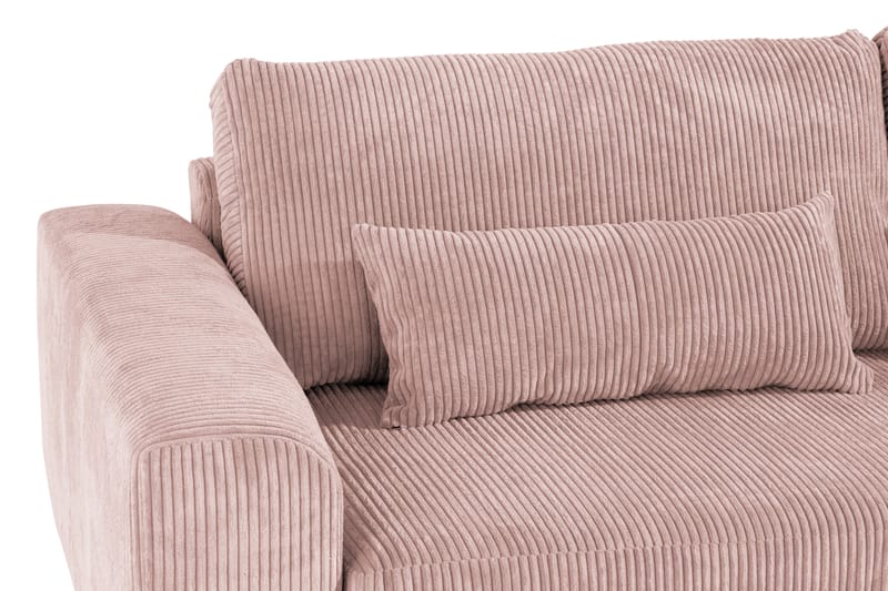 Copenhagen 6-seters L-formet Hjørnesofa i Manchester - Rosa - Møbler - Sofaer - Hjørnesofa