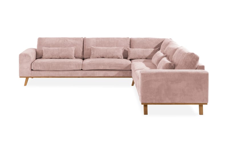 Copenhagen 6-seters L-formet Hjørnesofa i Manchester - Rosa - Møbler - Sofaer - Hjørnesofa