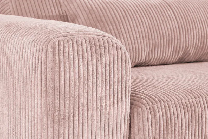 Copenhagen 6-seters L-formet Hjørnesofa i Manchester - Rosa - Møbler - Sofaer - Hjørnesofa