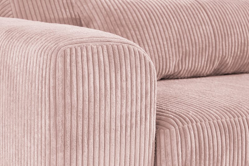 Copenhagen 6-seters L-formet Hjørnesofa i Manchester - Rosa - Møbler - Sofaer - Hjørnesofa