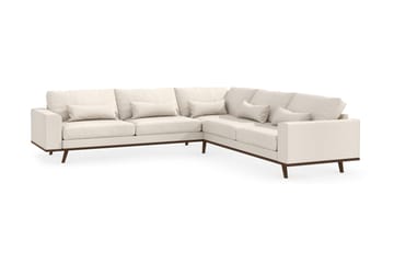 Copenhagen 6-seters L-formet Hjørnesofa i Stoff - Beige - Møbler - Sofaer - Hjørnesofa