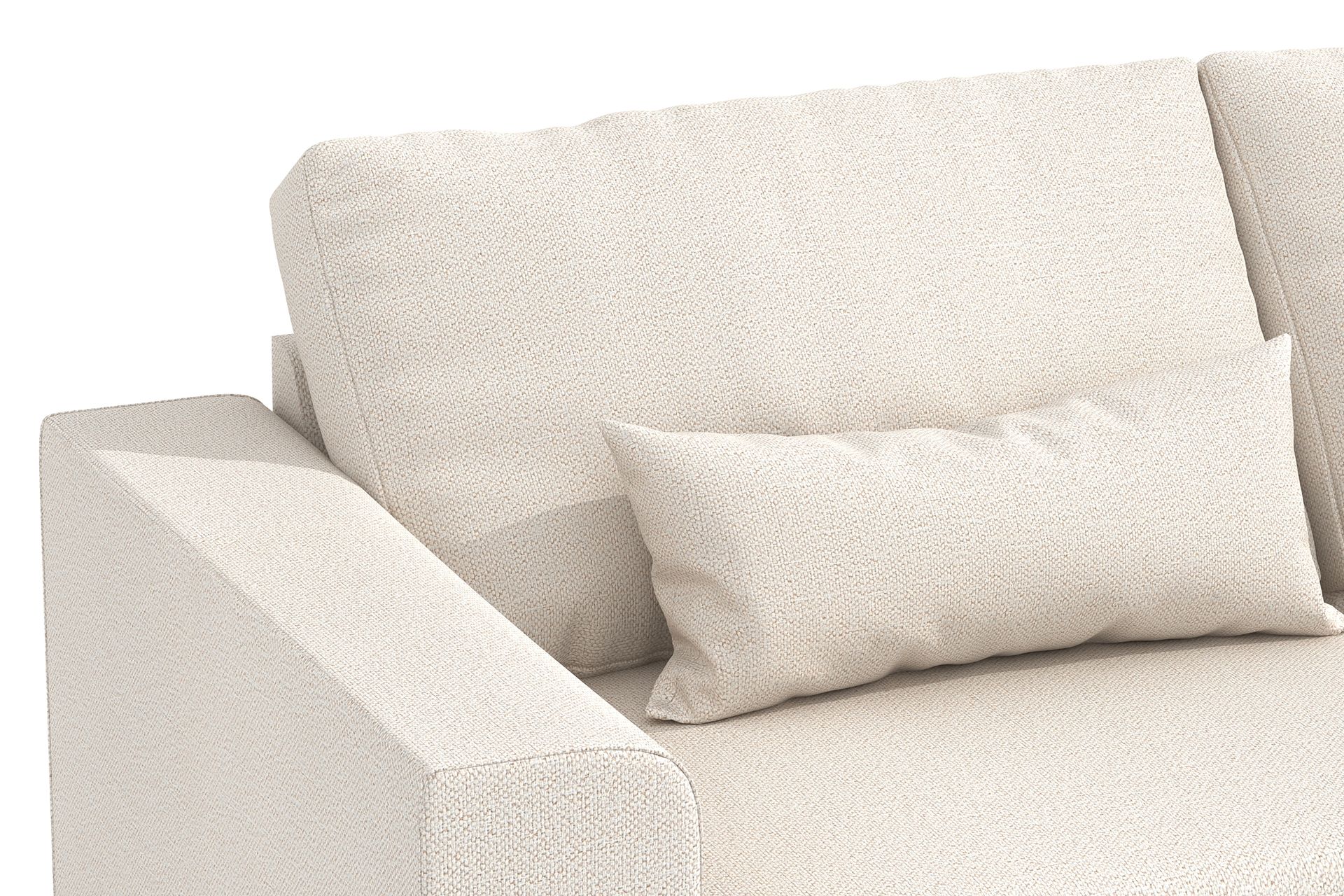 Copenhagen 6-seters L-formet Hjørnesofa i Stoff - Beige - Møbler - Sofaer - Hjørnesofa