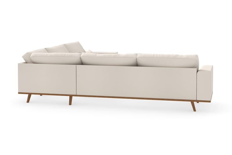 Copenhagen 6-seters L-formet Hjørnesofa i Stoff - Beige - Møbler - Sofaer - Hjørnesofa