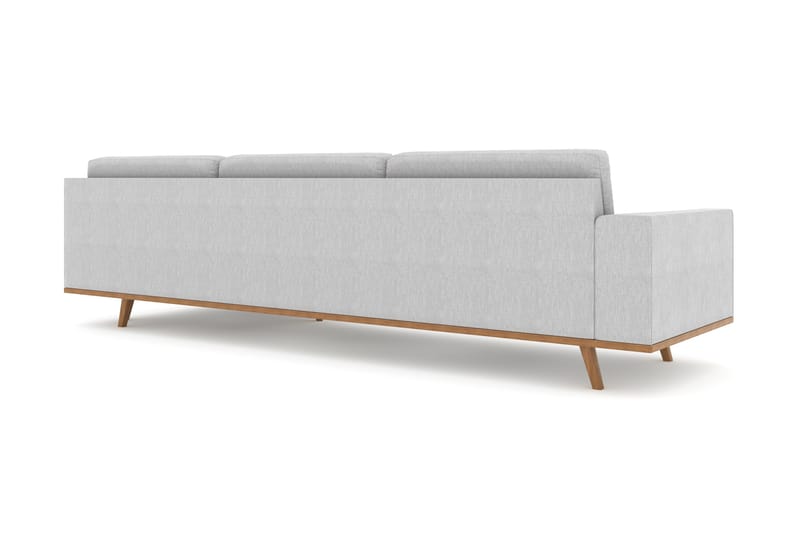 Copenhagen 6-seters L-formet Hjørnesofa i Stoff - Grå - Møbler - Sofaer - Hjørnesofa