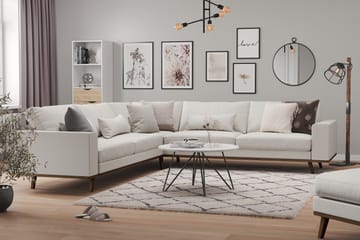 Copenhagen 6-seters L-formet Hjørnesofa i Stoff - Lys grå - Møbler - Sofaer - Hjørnesofa