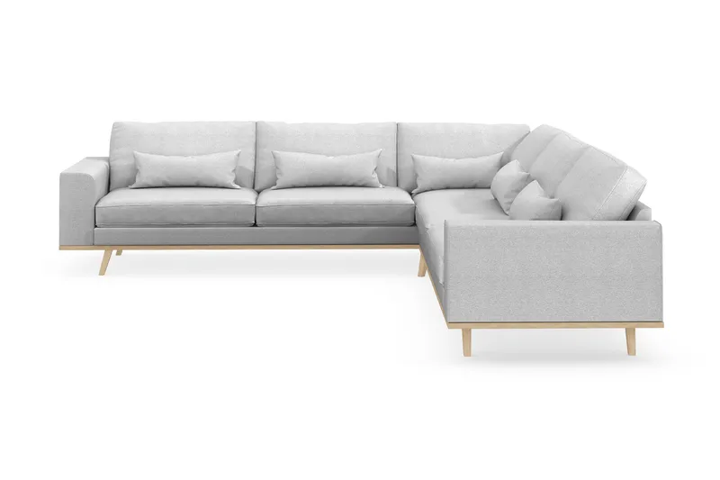 Copenhagen 6-seters L-formet Hjørnesofa i Stoff - Lys grå - Møbler - Sofaer - Hjørnesofa