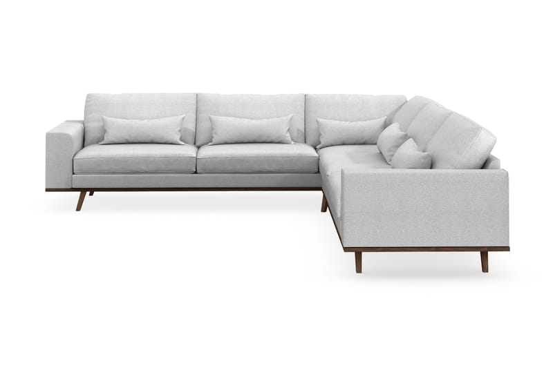 Copenhagen 6-seters L-formet Hjørnesofa i Stoff - Lys grå - Møbler - Sofaer - Hjørnesofa