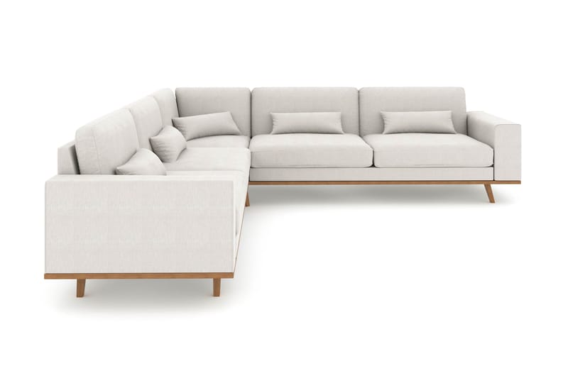 Copenhagen 6-seters L-formet Hjørnesofa i Stoff - Lys grå - Møbler - Sofaer - Hjørnesofa