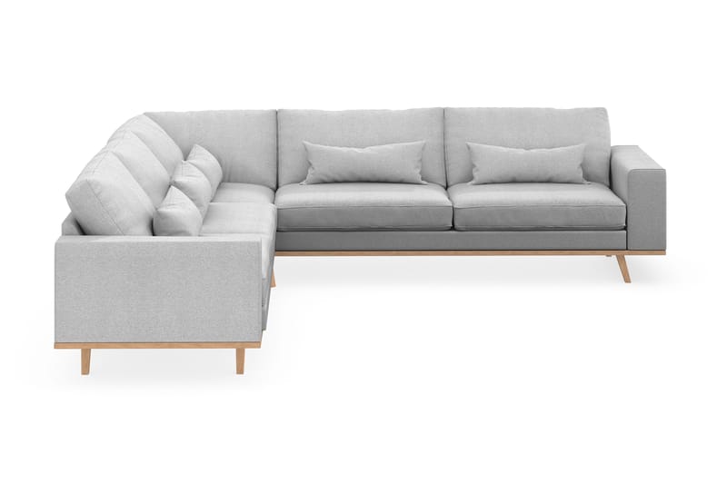 Copenhagen 6-seters L-formet Hjørnesofa i Stoff - Lys grå - Møbler - Sofaer - Hjørnesofa
