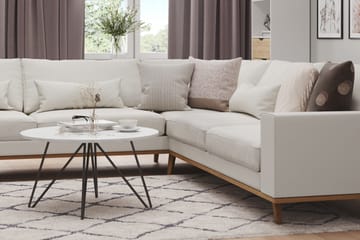 Copenhagen 6-seters L-formet Hjørnesofa i Stoff - Lys grå - Møbler - Sofaer - Hjørnesofa