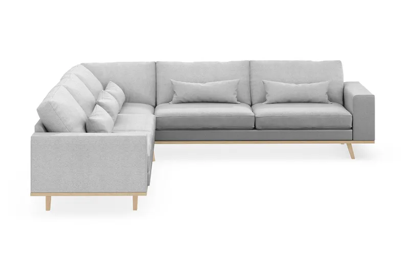 Copenhagen 6-seters L-formet Hjørnesofa i Stoff - Lys grå - Møbler - Sofaer - Hjørnesofa
