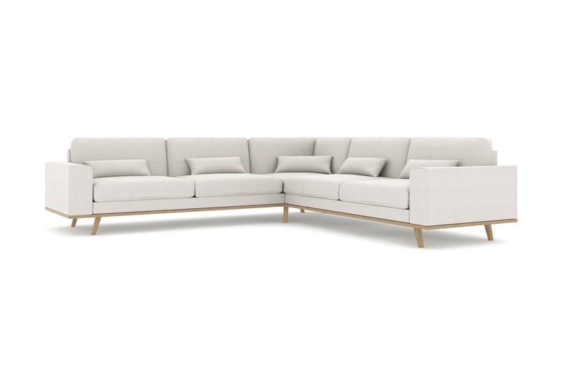 Copenhagen 6-seters L-formet Hjørnesofa i Stoff - Lys grå - Møbler - Sofaer - Hjørnesofa