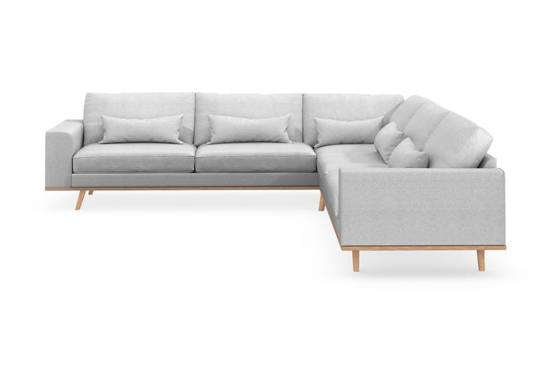 Copenhagen 6-seters L-formet Hjørnesofa i Stoff - Lys grå - Møbler - Sofaer - Hjørnesofa