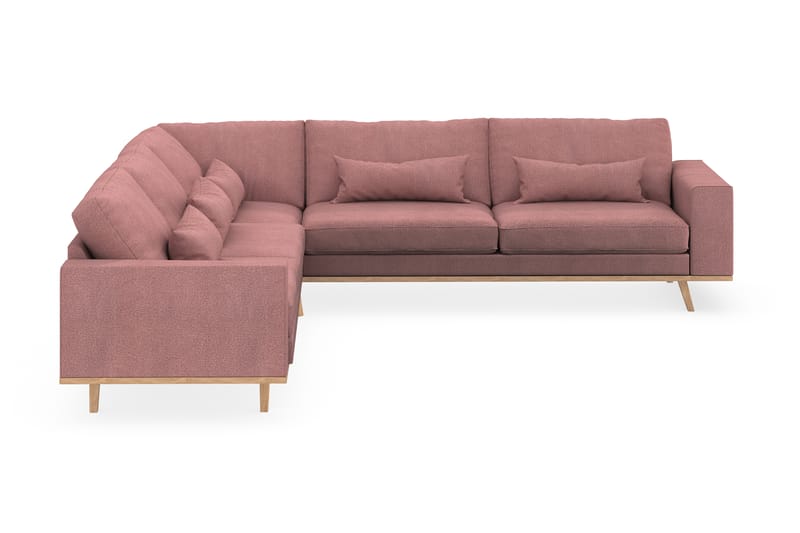 Copenhagen 6-seters L-formet Hjørnesofa i Stoff - Rosa - Møbler - Sofaer - Hjørnesofa