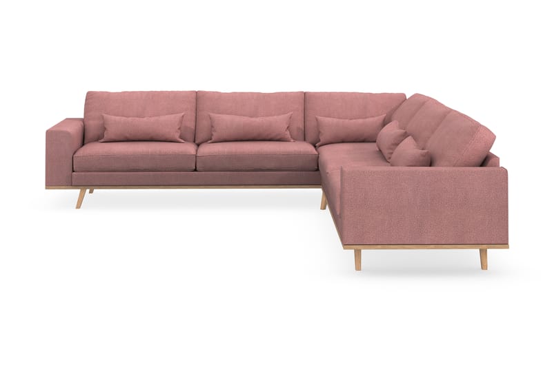 Copenhagen 6-seters L-formet Hjørnesofa i Stoff - Rosa - Møbler - Sofaer - Hjørnesofa