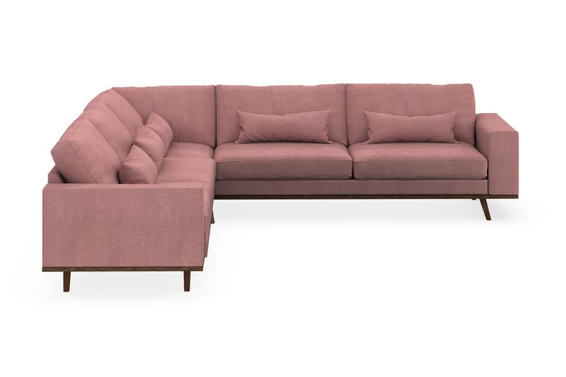 Copenhagen 6-seters L-formet Hjørnesofa i Stoff - Rosa - Møbler - Sofaer - Hjørnesofa