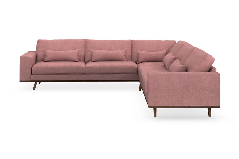 Copenhagen 6-seters L-formet Hjørnesofa i Stoff - Rosa - Møbler - Sofaer - Hjørnesofa