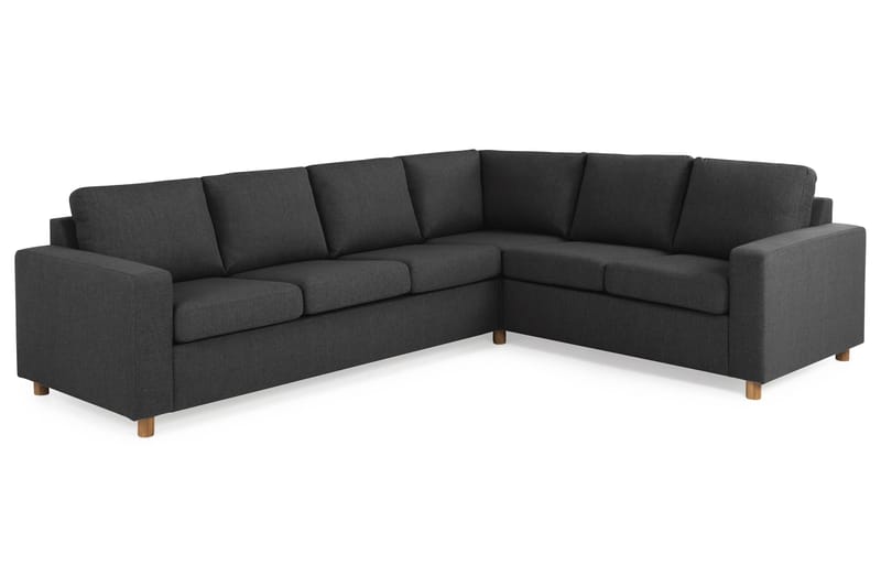 Crazy 5-seters Vendbar L-formet Large Hjørnesofa i Stoff - Antrasitt - Møbler - Sofaer - Hjørnesofa