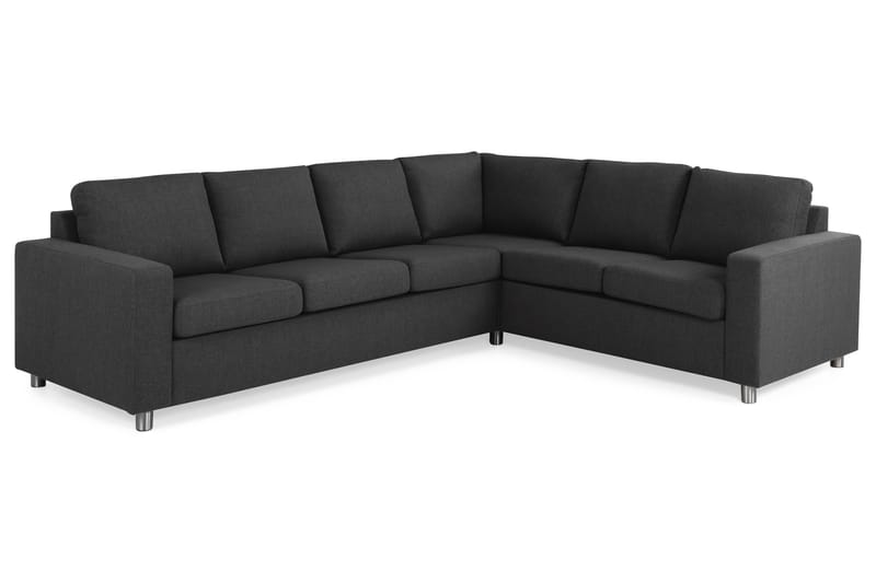 Crazy 5-seters Vendbar L-formet Large Hjørnesofa i Stoff - Antrasitt - Møbler - Sofaer - Hjørnesofa