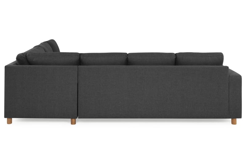 Crazy 5-seters Vendbar L-formet Large Hjørnesofa i Stoff - Antrasitt - Møbler - Sofaer - Hjørnesofa