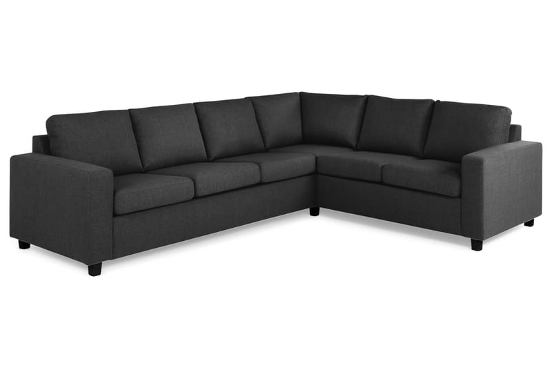 Crazy 5-seters Vendbar L-formet Large Hjørnesofa i Stoff - Antrasitt - Møbler - Sofaer - Hjørnesofa