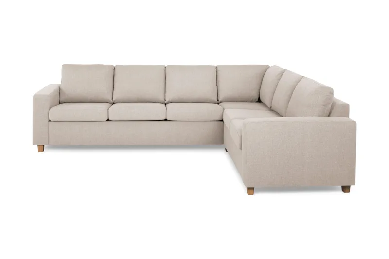 Crazy 5-seters Vendbar L-formet Large Hjørnesofa i Stoff - Beige - Møbler - Sofaer - Hjørnesofa