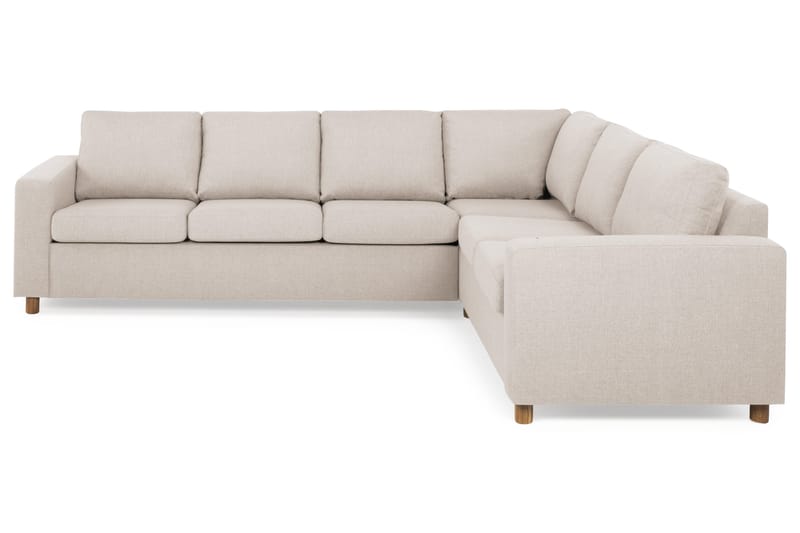Crazy 5-seters Vendbar L-formet Large Hjørnesofa i Stoff - Beige - Møbler - Sofaer - Hjørnesofa