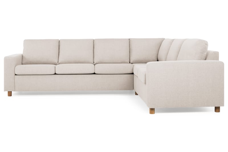 Crazy 5-seters Vendbar L-formet Large Hjørnesofa i Stoff - Beige - Møbler - Sofaer - Hjørnesofa