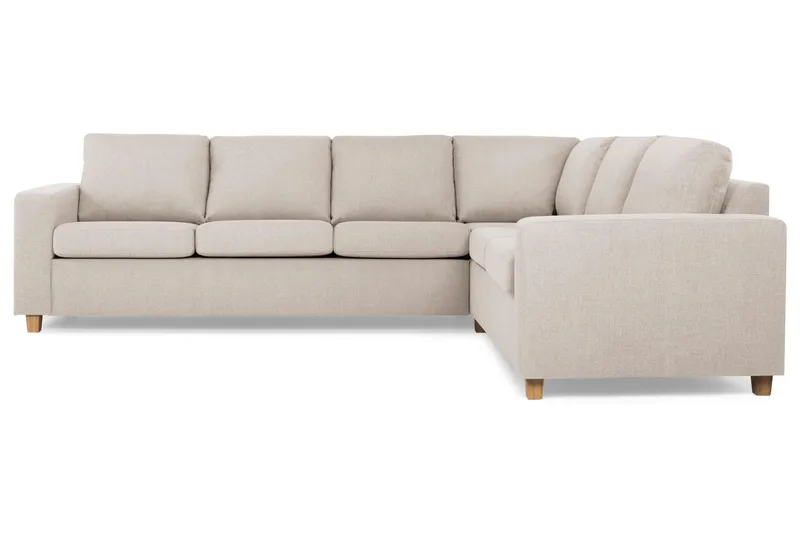 Crazy 5-seters Vendbar L-formet Large Hjørnesofa i Stoff - Beige - Møbler - Sofaer - Hjørnesofa