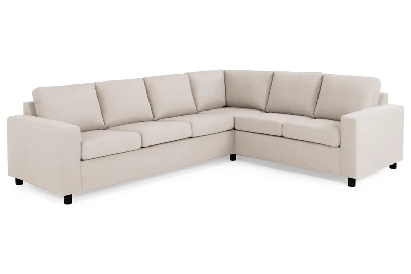 Crazy 5-seters Vendbar L-formet Large Hjørnesofa i Stoff - Beige - Møbler - Sofaer - Hjørnesofa