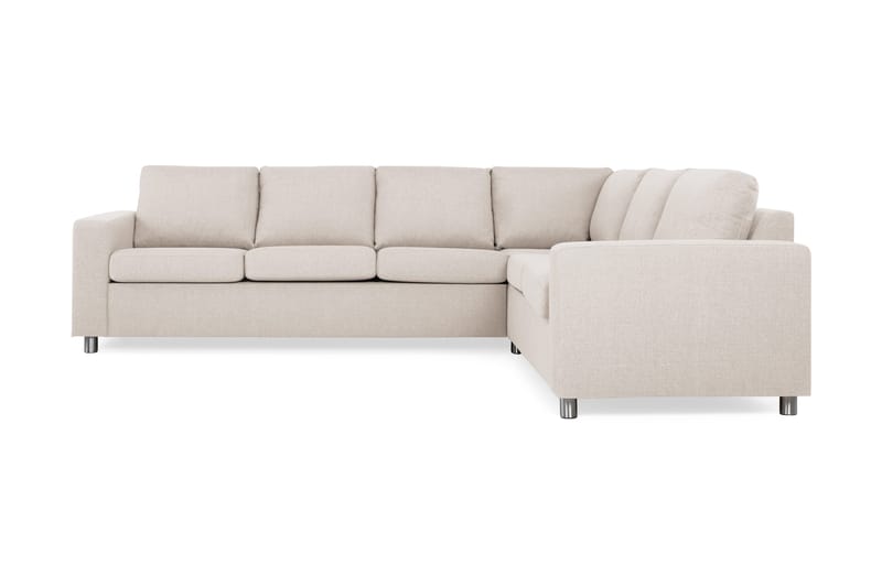 Crazy 5-seters Vendbar L-formet Large Hjørnesofa i Stoff - Beige - Møbler - Sofaer - Hjørnesofa